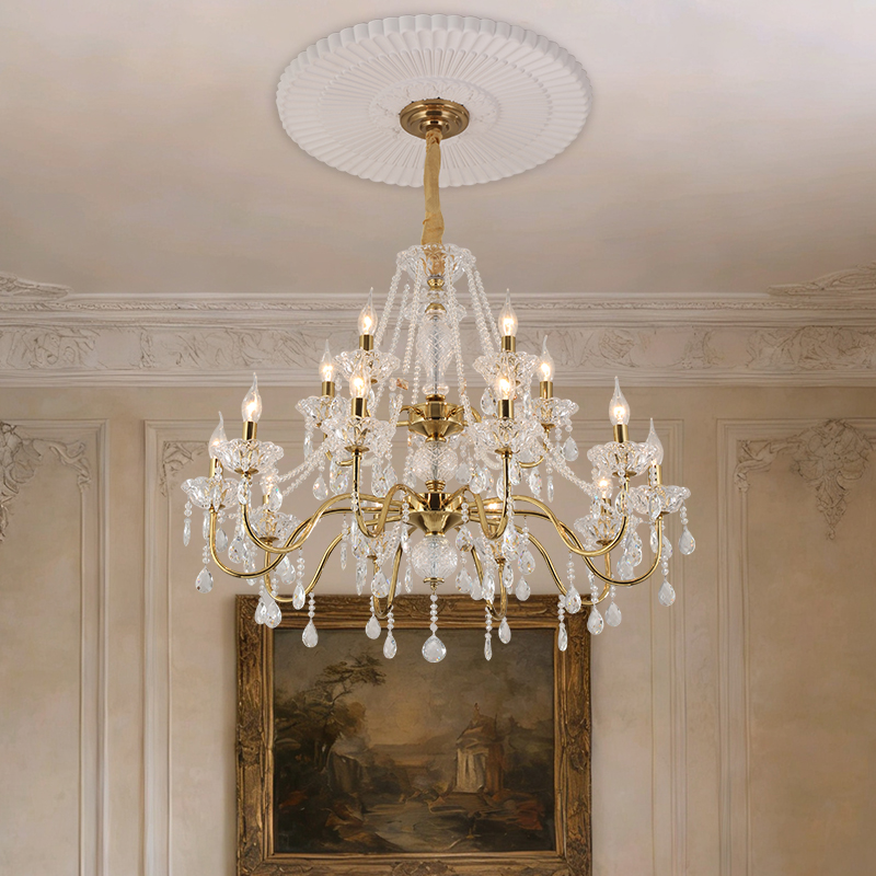 法式宮廷吊燈輕奢客廳主燈水晶燈2026新款高級別墅公寓臥室餐