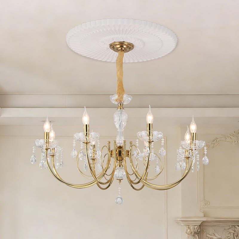 法式宮廷吊燈輕奢客廳主燈水晶燈2026新款高級別墅公寓臥室餐